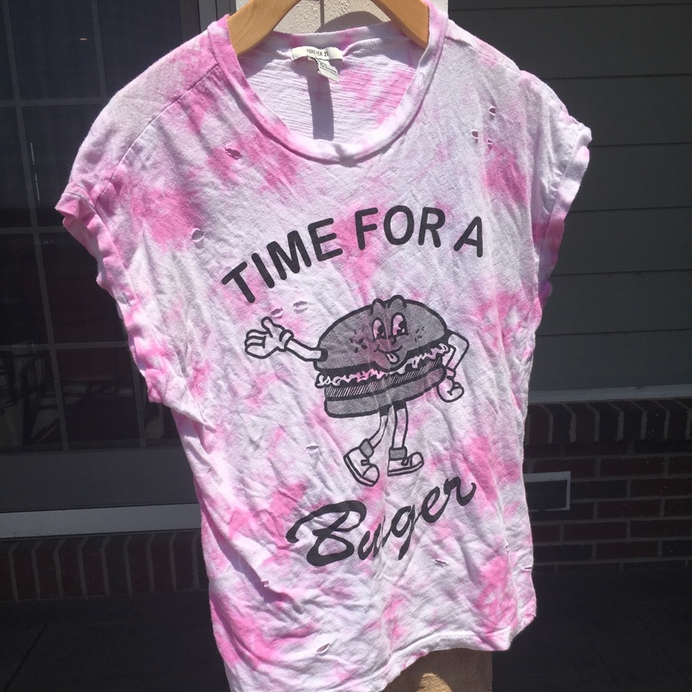 Cute ripped tie dye top